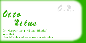 otto milus business card